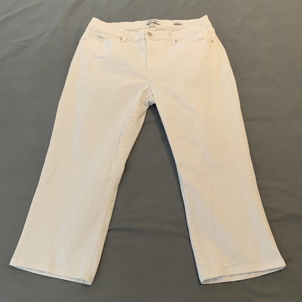 Nine West‎ Jeans Capri Jeans Womens 14 White Chrystie Capri Stretch 5-Pocket